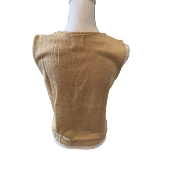 Vintage 70s Sears Argyle Sweater Vest Coffee - Picture 4 of 5